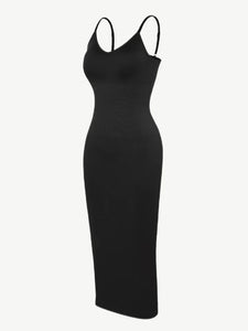 Reta Seamless Spaghetti Strap V-neck Maxi Shaper Dress Shapewear