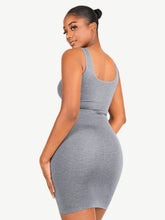 Load image into Gallery viewer, Reta Square-neck Shaper Mini Bodycon Dress Shapewear