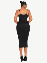Load image into Gallery viewer, Reta Seamless Spaghetti Strap V-neck Maxi Shaper Dress Shapewear