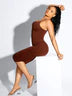 Load image into Gallery viewer, Reta Seamless Spaghetti Strap V-neck Maxi Shaper Dress Shapewear