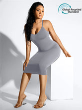 Load image into Gallery viewer, Reta Seamless Spaghetti Strap V-neck Maxi Shaper Dress Shapewear