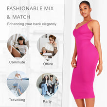 Load image into Gallery viewer, Reta Seamless Spaghetti Strap V-neck Maxi Shaper Dress Shapewear