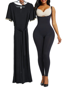 Reta Full Body Shaper Open Bust Adjustable Straps Hourglass Figure Shapewear